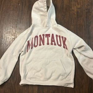 Brandy Melville Cream and Red Hoodie